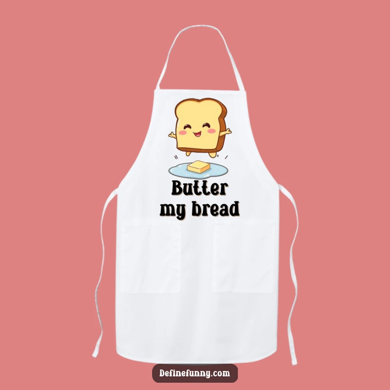 Funny Toast Jumping Butter Apron: Chef Up Laughs in the Kitchen with this Design