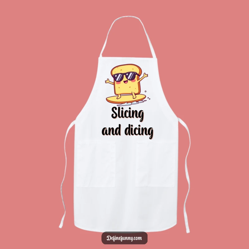 Funny Kawaii Toast Surfing Crumb Apron - Hilarious Cooking Gift for Foodies