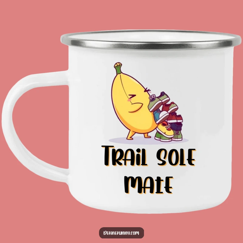 Funny Banana Shoe Balance Camping Mug - Outdoor Whimsy!