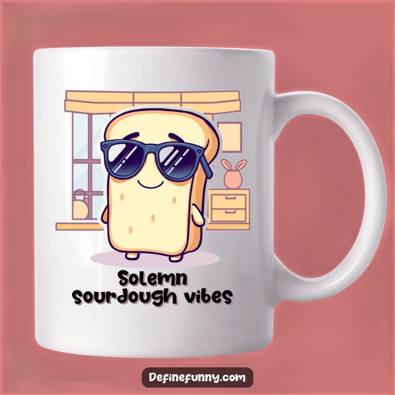 Funny Bread Sunglasses Mug - Cool Loaf Gift for Bread Lovers, Coffee