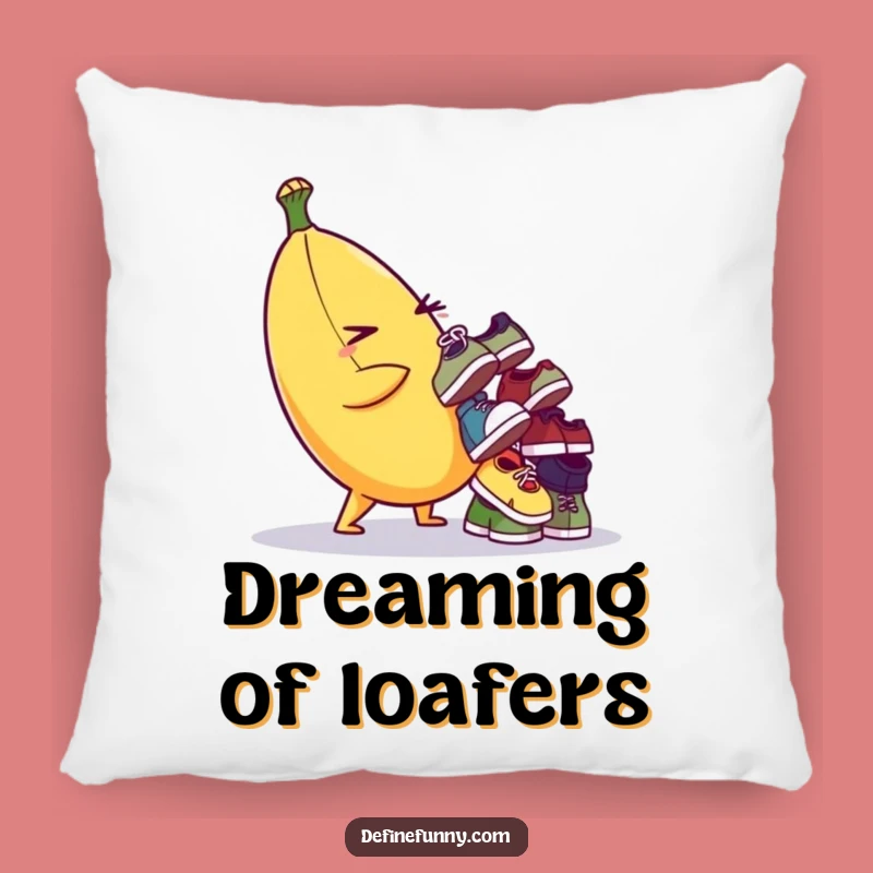 Funny Banana Shoe Stack Pillow - Cozy & Comical Accent