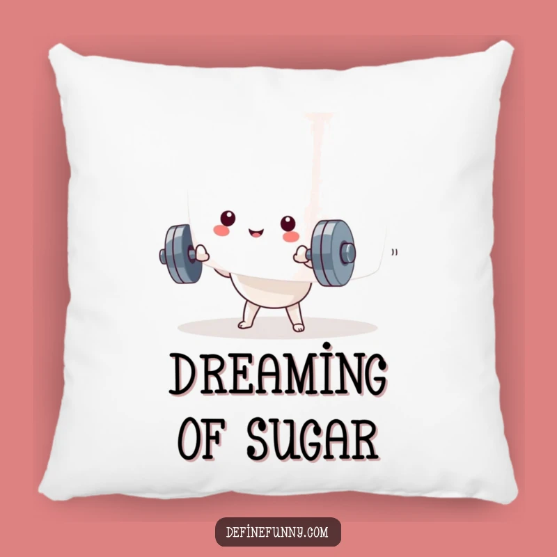 Funny Kawaii Dumbbell Marshmallow Pillow: Snuggle Up with Sweet Workout Humor!