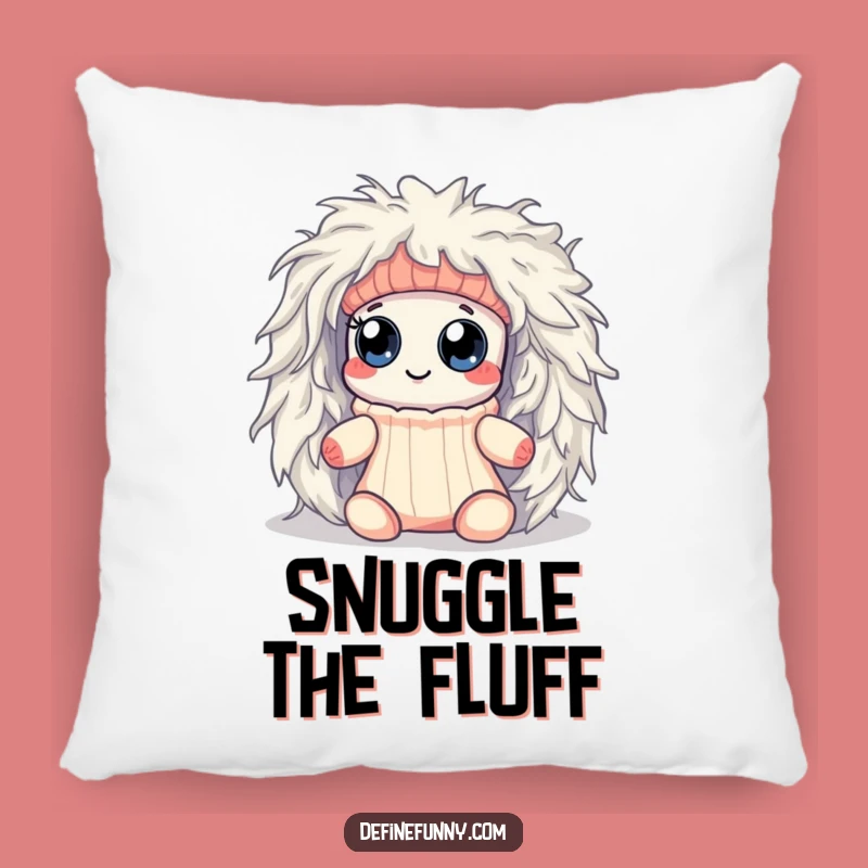 Funny Kawaii Sock Lint Monster Pillow - Comfy & Hilarious Laundry Decor