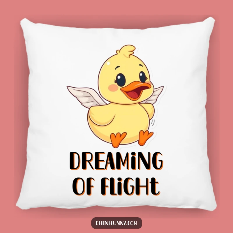 Funny Rubber Duck Flying Dream Pillow - Comfy, Hilarious Gift