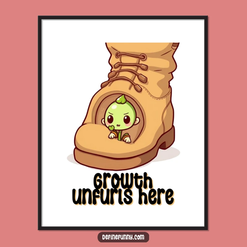 Funny Sprout Boot Digital Print - Instant Determination for Your Walls