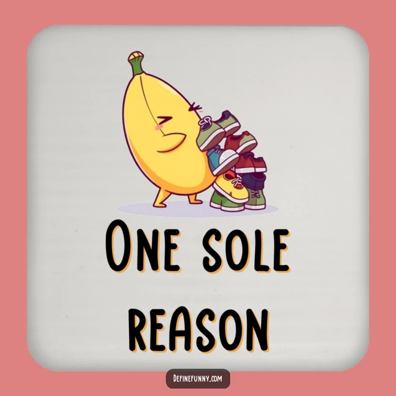 Funny Banana Shoe Coaster - Protect Surfaces with Pizzazz