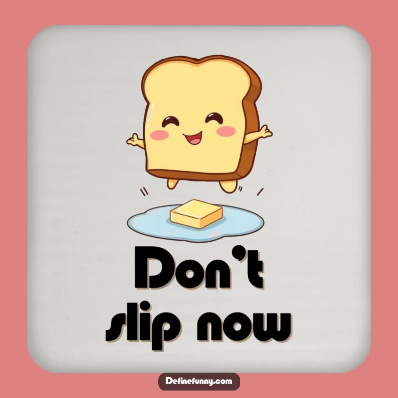 Funny Toast Jumping Butter Coaster: Protect Surfaces with this Hilarious Character