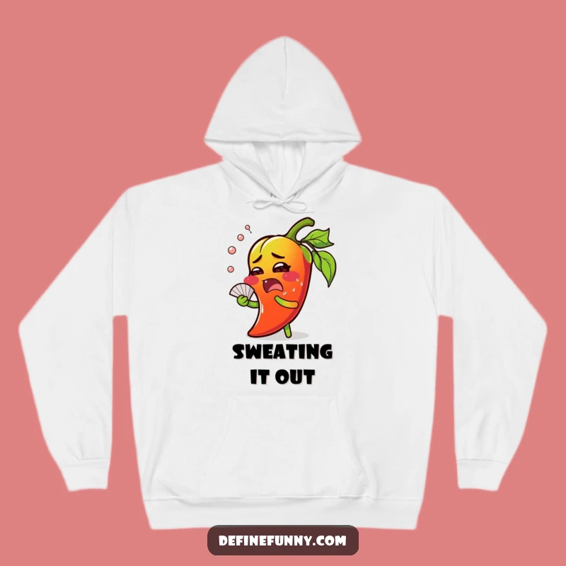 Cozy Funny Chili Pepper Hot Hoodie - Surprised Sweatshirt, Gift