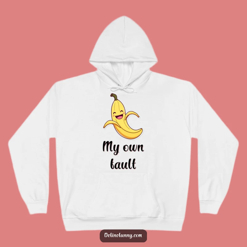 Funny Banana Peel Slip Hoodie: Comedic Flair Comfort, Warm Gift