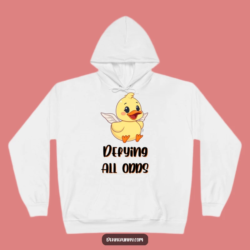 Funny Rubber Duck Flying Dream Hoodie - Cozy, Hilarious Gift for Duck Lovers