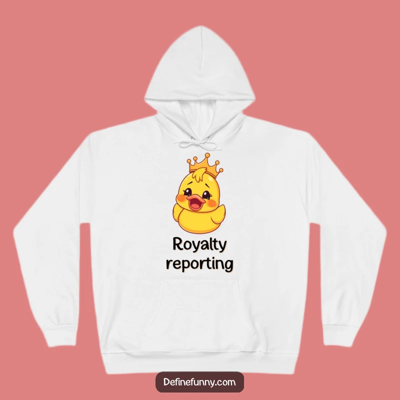 Funny Rubber Ducky Crown Hoodie: Shocked Joy Comfort, Warm Gift