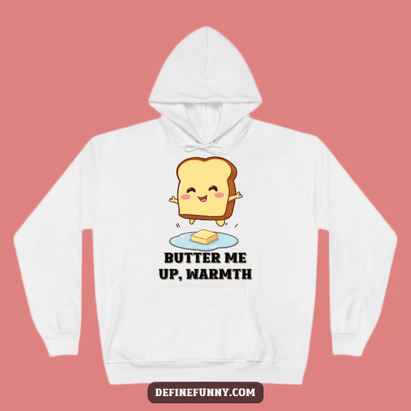 Funny Toast Jumping Butter Hoodie: Cozy Up with this Hilarious Breakfast Character Wear