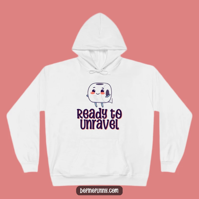 Funny Toilet Paper Hoodie: Unrolling with Glee - Cozy & Comedic Gift