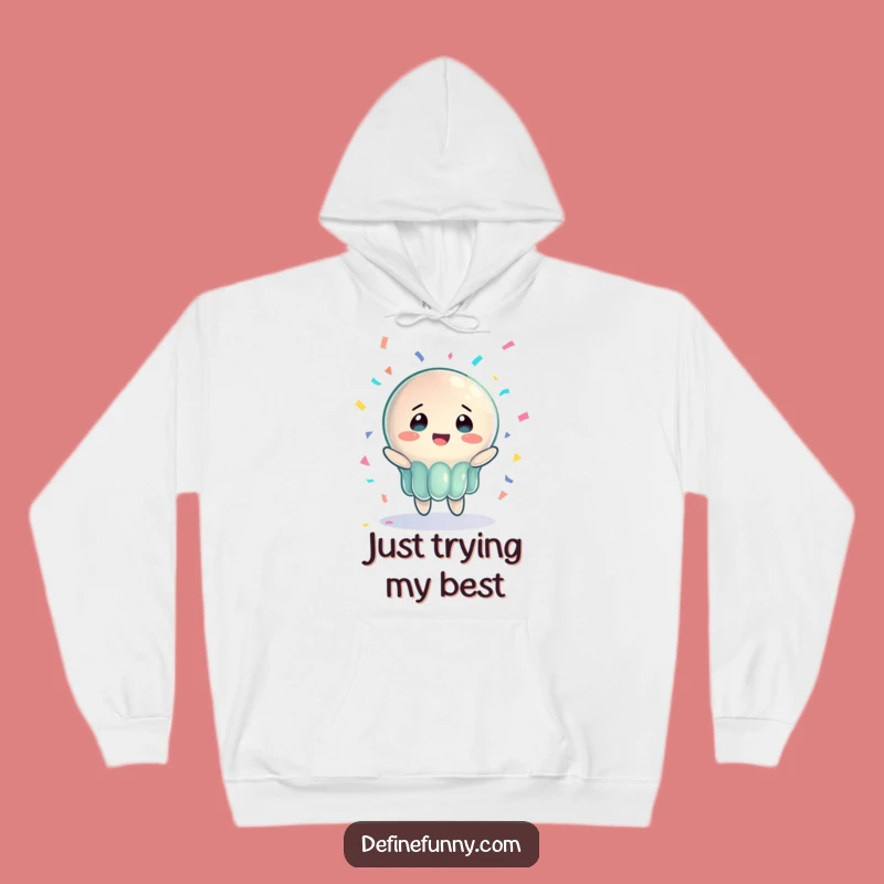 Funny Jelly Hoodie: Bewildered Joyful Piano Catcher, Cozy and Hilarious Gift for Cold Days