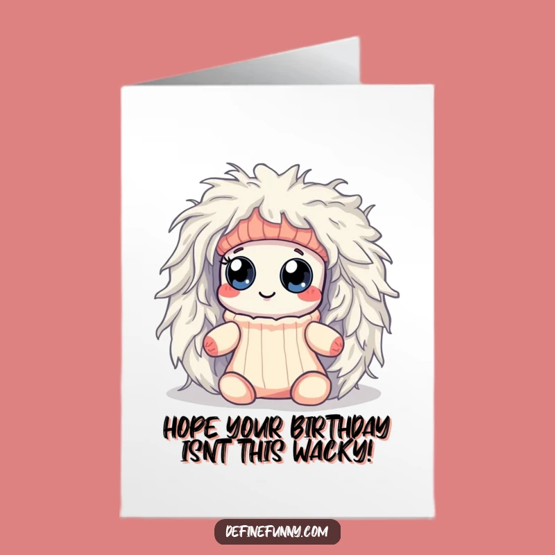 Free Printable Birthday Card: Funny Sock in Lint Monster, Hilarious Downloadable Gift