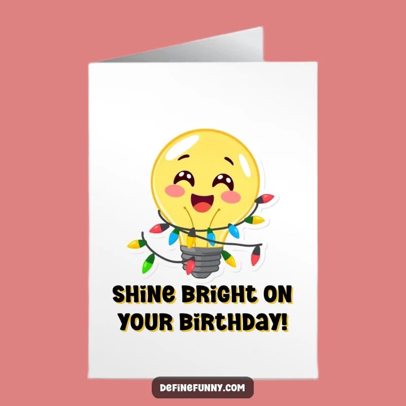 Free Printable Birthday Card: Lightbulb's Bright Celebration DIY Fun!