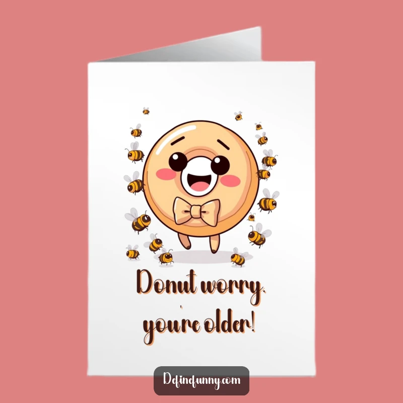 Funny Donut Birthday Card: Free Printable Downloadable Greeting Card for a Sweet Celebration