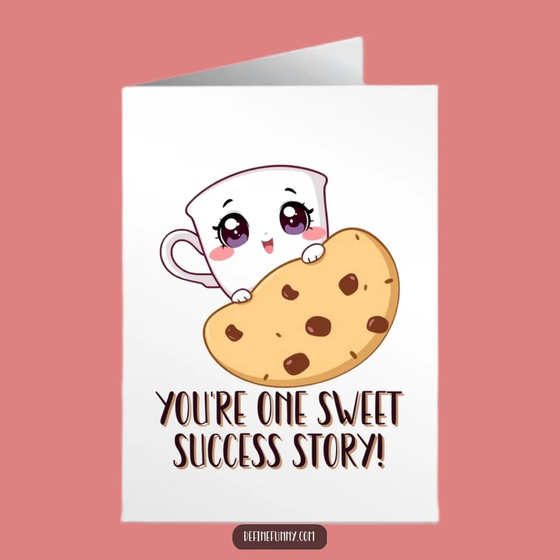 Free Printable Congrats Card: Teacup Cookie Surprise, Funny Downloadable