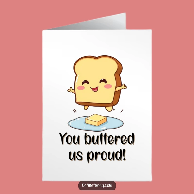Free Printable Toast Congratulations Card: Funny Jumping Toast Downloadable Achievement Gift