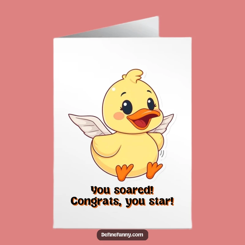 Free Printable Congrats Card: Rubber Duck Takes Flight!