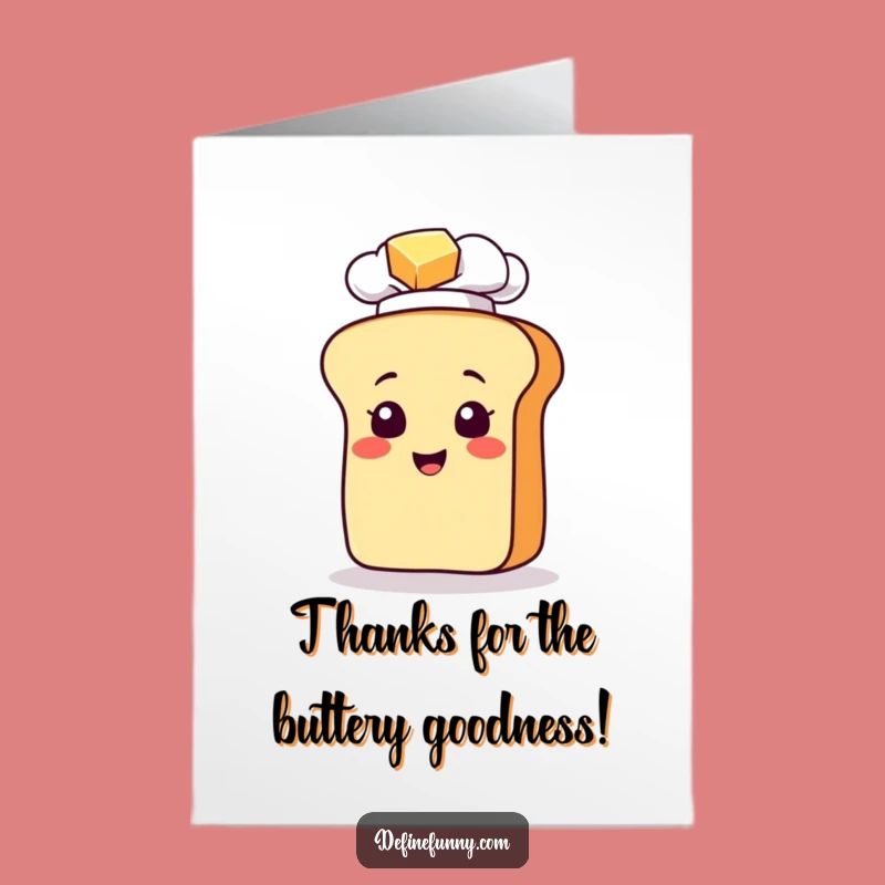 Free Printable Thank You Card: Chef Bread Loaf Slip, Hilarious Downloadable