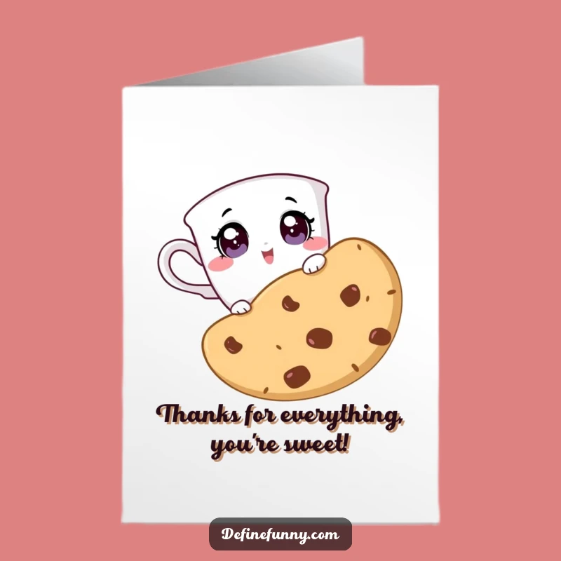 Free Printable Thank You Card: Teacup Cookie Amazement, Hilarious Downloadable