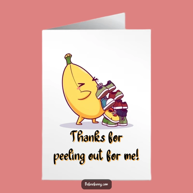 Funny Free Printable Banana Thank You Card - Hilarious Shoe Stunt Downloadable Greeting