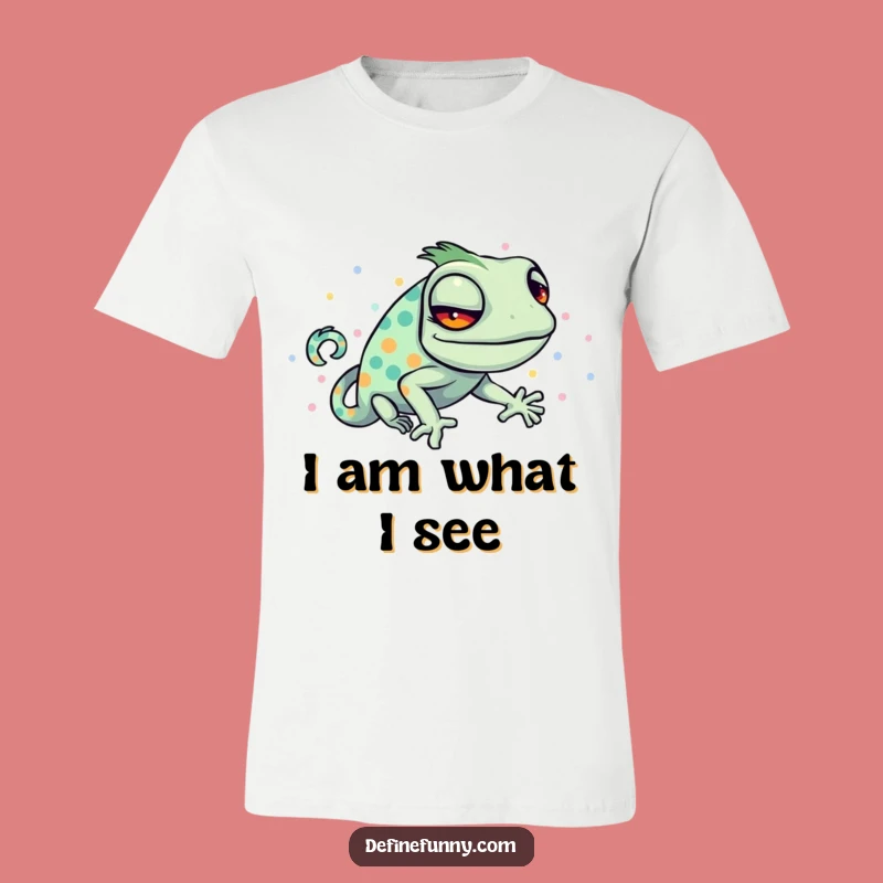 Funny Chameleon Polka T-Shirt - Hilarious Camouflage, Perfect Gift for Quirky Fun