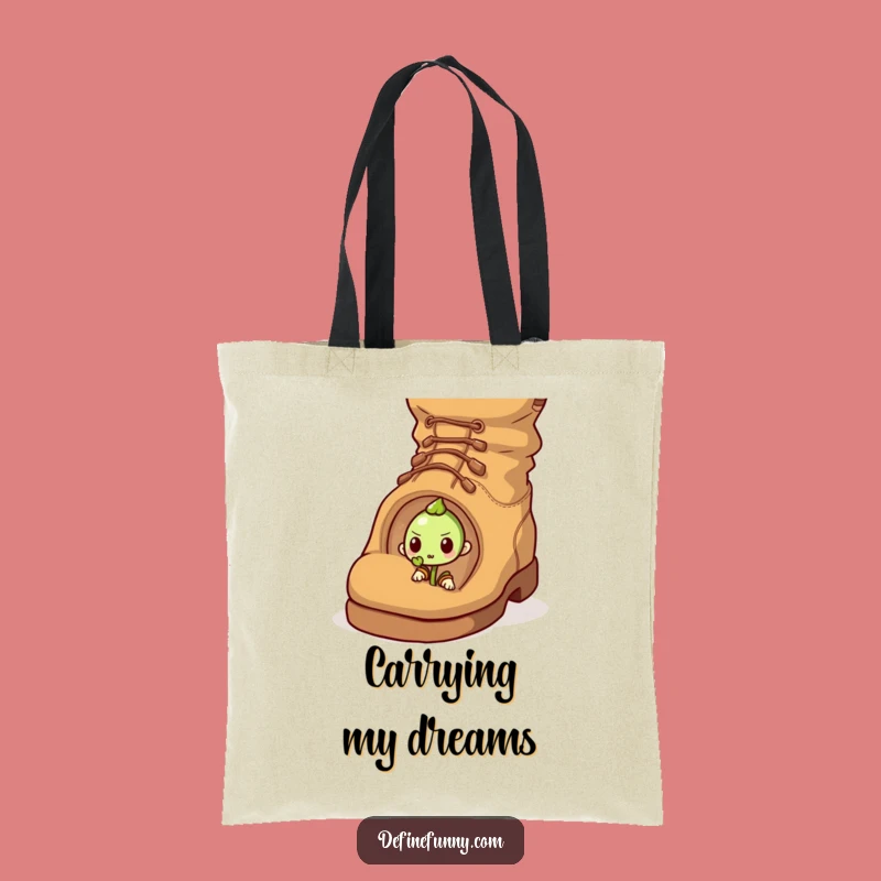 Funny Sprout Boot Tote Bag - Carry Your Determination with Hilarious Style