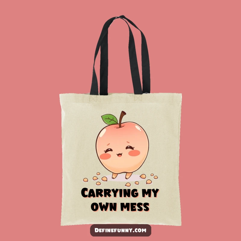 Funny Tripping Apple Tote Bag: Carry Your Fruitful Mishaps